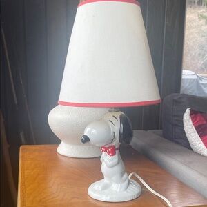 Snoopy Table Lamp with Red Bow Tie